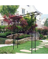 Metal Garden Arch Garden Arbor Trellis Climbing Plants Support Arch Outdoor Arch Wedding Arch Party Events Archway Black