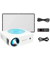 Vankyo - Leisure E30TBS Native 1080P Wireless Single Lcd Projector, Screen Included - White/Blue