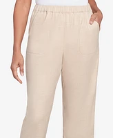 Alfred Dunner Women's Catalina Island Patch Pocket Elastic Waistband Capri Pants