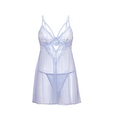 Oh La La Cheri Plus Size Elsie Sheer Babydoll