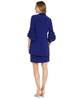 R & M Richards Women's Two-Piece Bell-Sleeve Jacket Dress