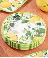 Certified International Limone Melamine 6-Pc. Dinner Plates, Service For 6