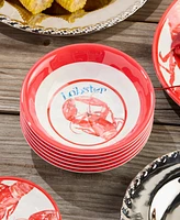 Certified International Beach House Lobster Melamine 6-Pc. All-Purpose Bowls, Service For 6
