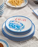 Certified International Beach House Crab Melamine 6-Pc. Salad Plates, Service For 6