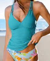 Cupshe Women's Ditsy Dreamer Floral Tankini Set