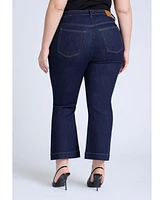 Eloquii Plus High Rise Crop Bootcut Jean