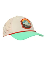 Generic Men's Yosemite National Park Cream and Teal 6-Panel Unstructured Hat