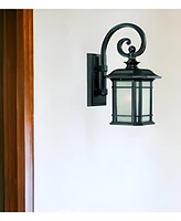 Frosted Linen Glass Lantern Wall Light for Entryway Hallway or Patio