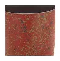 Weather-Resistant Round Plastic Planter for Gardens and Patios