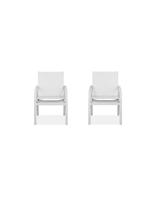 Set of Two Metal Dining Chairs – Modern Seating for Patio & Dining Room