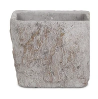 Cement Rectangular Pot Planter with Speckle Glaze – Indoor/Outdoor Use