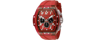 Invicta Men's 45483 S1 Rally Quartz Chronograph Red, Transparent Dial Watch