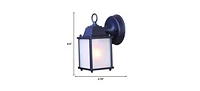 Hanging Frosted Glass Lantern Wall Light – Decorative Lighting for Garden & Walkways