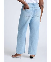 Eloquii Plus The Sparkle Naomi Straight Leg Jean