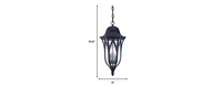 Hanging Light with Geometric Glass Shade – Contemporary Ceiling Lamp