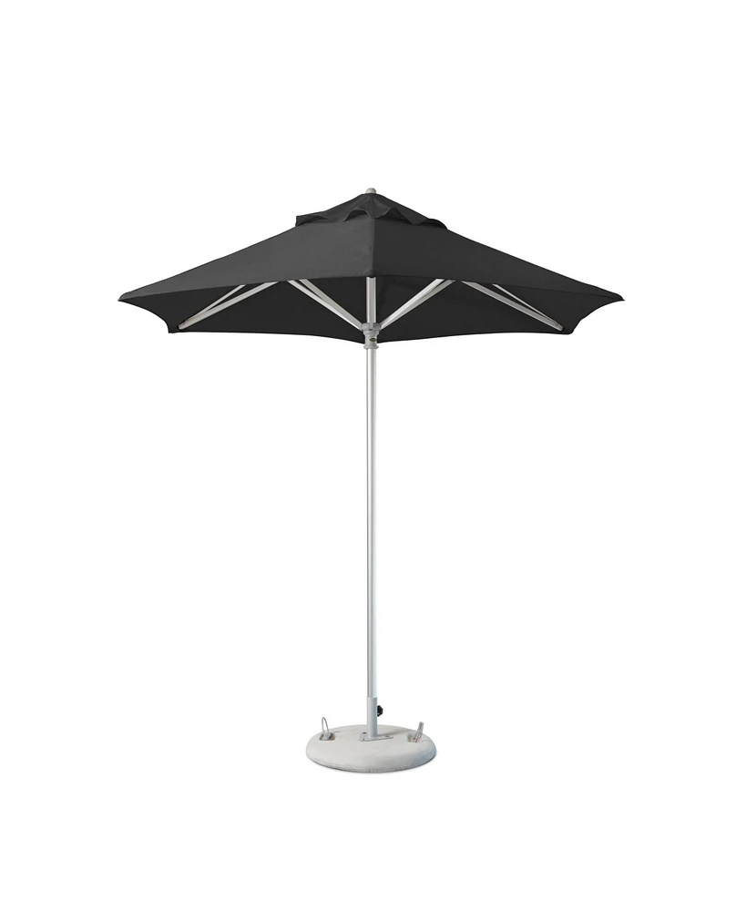 Round Market Patio Umbrella – Polyester Sun Shade for Outdoor Spaces