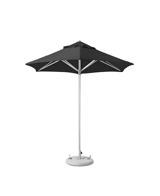 Round Market Patio Umbrella – Polyester Sun Shade for Outdoor Spaces