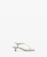 Mango Women's Kitten Heel Strap Sandals