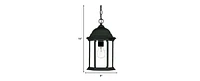 Hanging Glass Lantern Light – Classic Pendant for Home & Garden Decor
