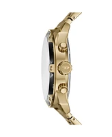 Diesel Men's Spiked Quartz Chronograph Gold Stainless Steel Watch, 49mm