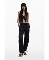 Desigual Women's Satin cargo pants