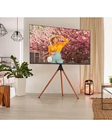 ProMounts Premium Height Adjustable Artistic Wooden Tripod Tv Stand For TVs 47"
