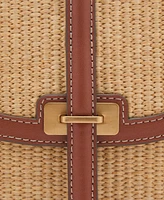Mango Women's Contrast Canvas Crossbody Bag