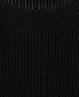 Mango Women's Short-Sleeved Openwork Knitted Sweater