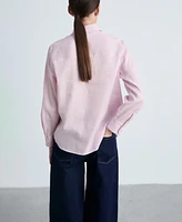 Mango Women's Pocket Linen Shirt
