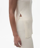Mango Women's Flared Rib-Knit Pants