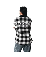 The Wild Collective Men's and Women's Black/White Golden State Valkyries Flannel Full-Zip Shacket