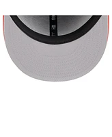 New Era Men's Black/Orange Baltimore Orioles Retro Pattern 59FIFTY Fitted Hat