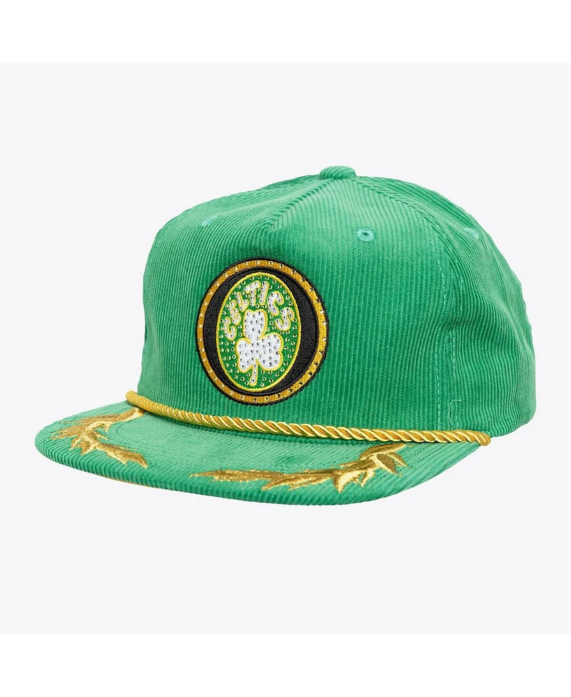 Mitchell & Ness x Dannijo Women's Kelly Green Boston Celtics Deadstock Cord Snapback Hat
