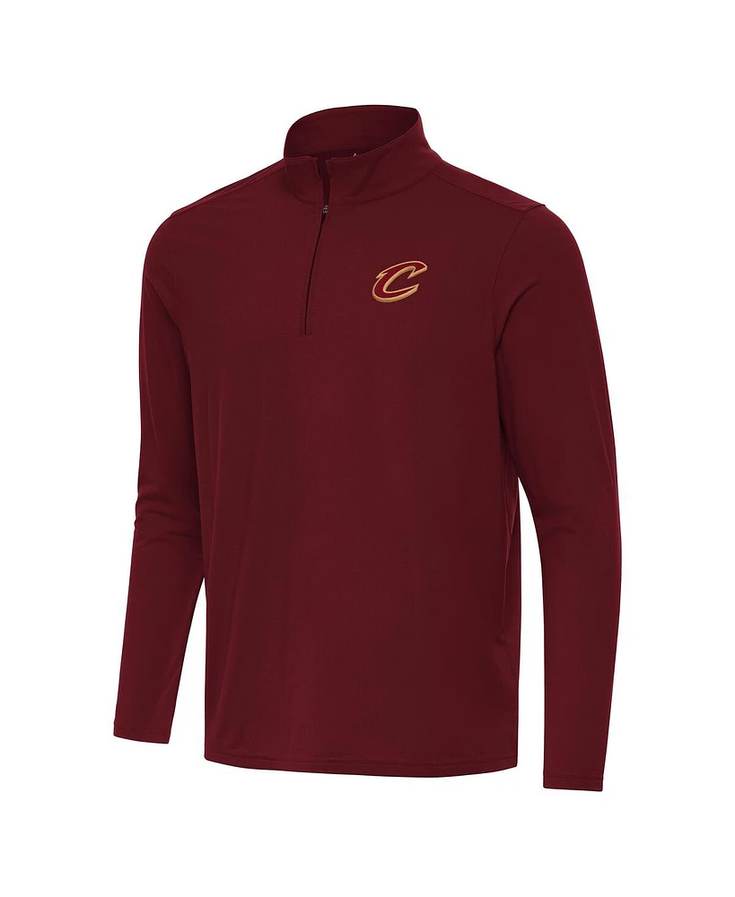 Antigua Men's Wine Cleveland Cavaliers Intent Quarter-Zip Top
