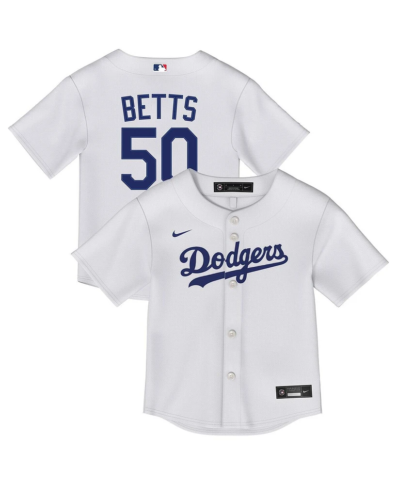 Outerstuff Toddler Mookie Betts White Los Angeles Dodgers Replica 2.0 Player Jersey