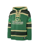 '47 Brand Men's Kelly Green St. Louis Blues Patrick's Day McLucky Superior Lacer Pullover Hoodie
