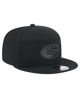 New Era Men's Black San Francisco 49ers Adventure Canvas Split Panel 9FIFTY Snapback Hat