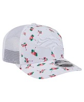 New Era Men's White Denver Broncos Adventure Flamingo Pattern 9SEVENTY Stretch-Snap Hat