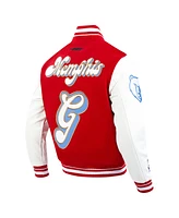 Pro Standard Men's Red/White Memphis Grizzlies 2024/25 City Edition Wool Varsity Full-Zip Jacket