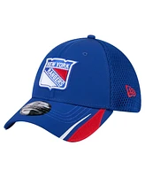 New Era Men's Blue York Rangers Linear Featherweight 39THIRTY Flex Hat