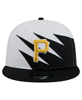 New Era Men's Black/White Pittsburgh Pirates Jagged 9FIFTY Snapback Hat