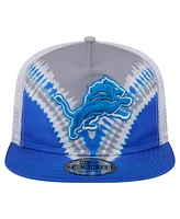 New Era Men's Gray/Blue Detroit Lions Throwback Dye Golfer Snapback Hat