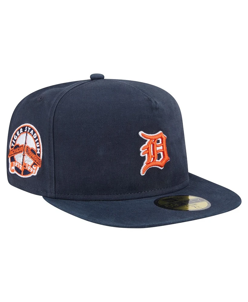 New Era Men's Black Detroit Tigers Championship Side Flag A-Frame 59FIFTY Fitted Hat
