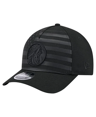 New Era Men's Black Minnesota Timberwolves Game Day Flag A-Frame 9FORTY Adjustable Hat