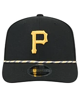 New Era Men's Black Pittsburgh Pirates Multi-Rope 9SEVENTY Stretch-Snap Hat