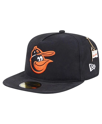 New Era Men's Black Baltimore Orioles Championship Side Flag A-Frame 59FIFTY Fitted Hat