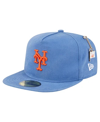New Era Men's Blue New York Mets Championship Side Flag A-Frame 59FIFTY Fitted Hat