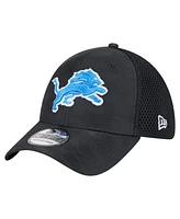 New Era Men's Black Detroit Lions Active Camo 39THIRTY Flex Hat