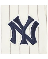 Pro Standard Women's Cream New York Yankees Cooperstown Collection Pinstripe Retro Classic Fleece Shorts