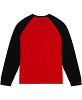 Mitchell & Ness Men's Red Texas Tech Raiders Legendary Slub Raglan Long Sleeve T-Shirt